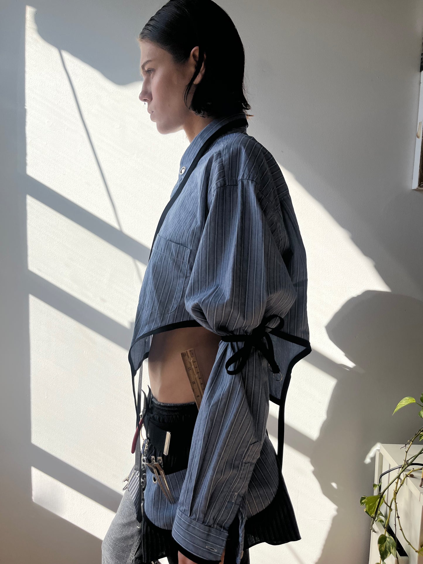 BABY BLUE SUITING TOP