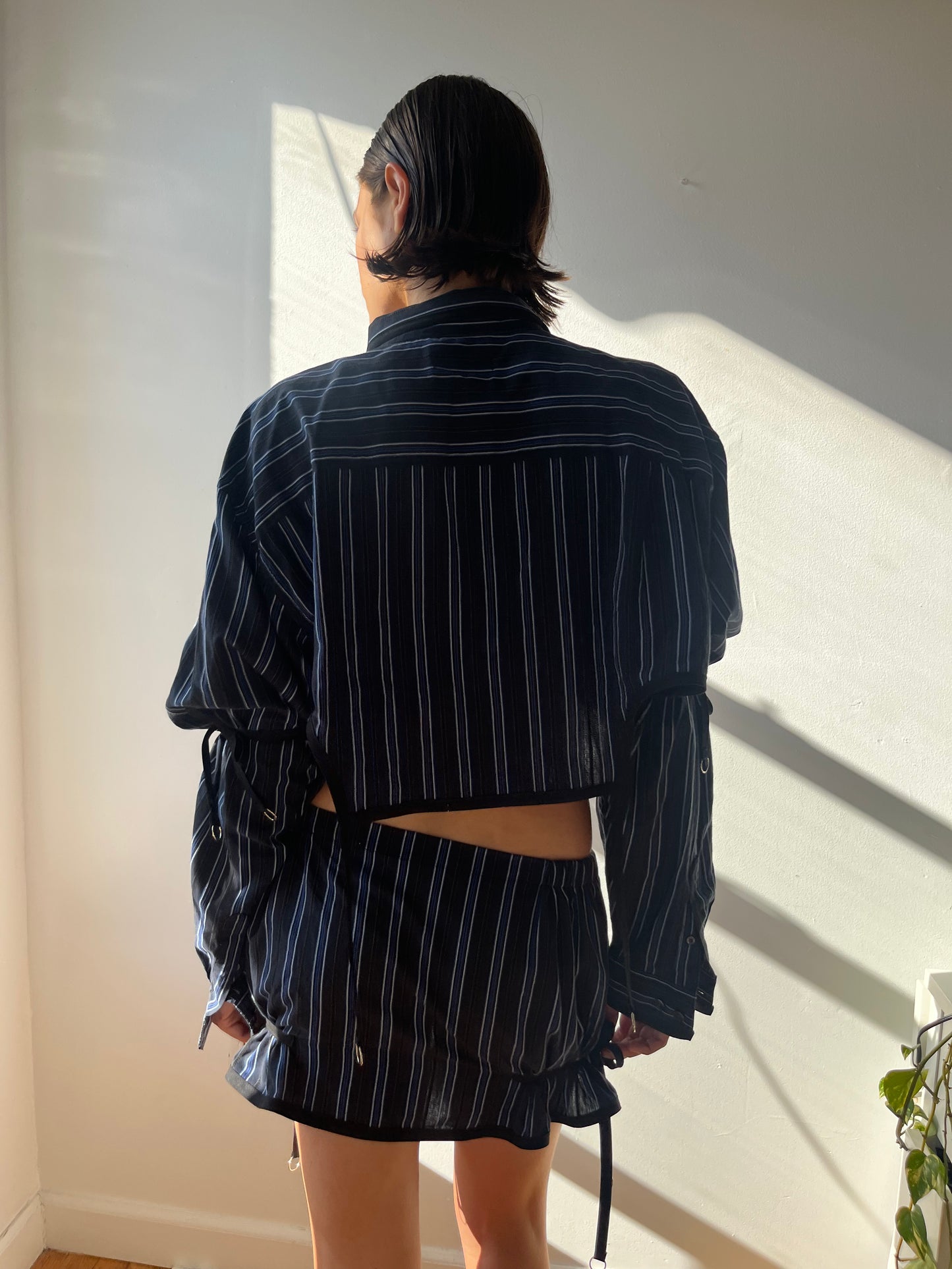 NAVY SUITING SET SKIRT