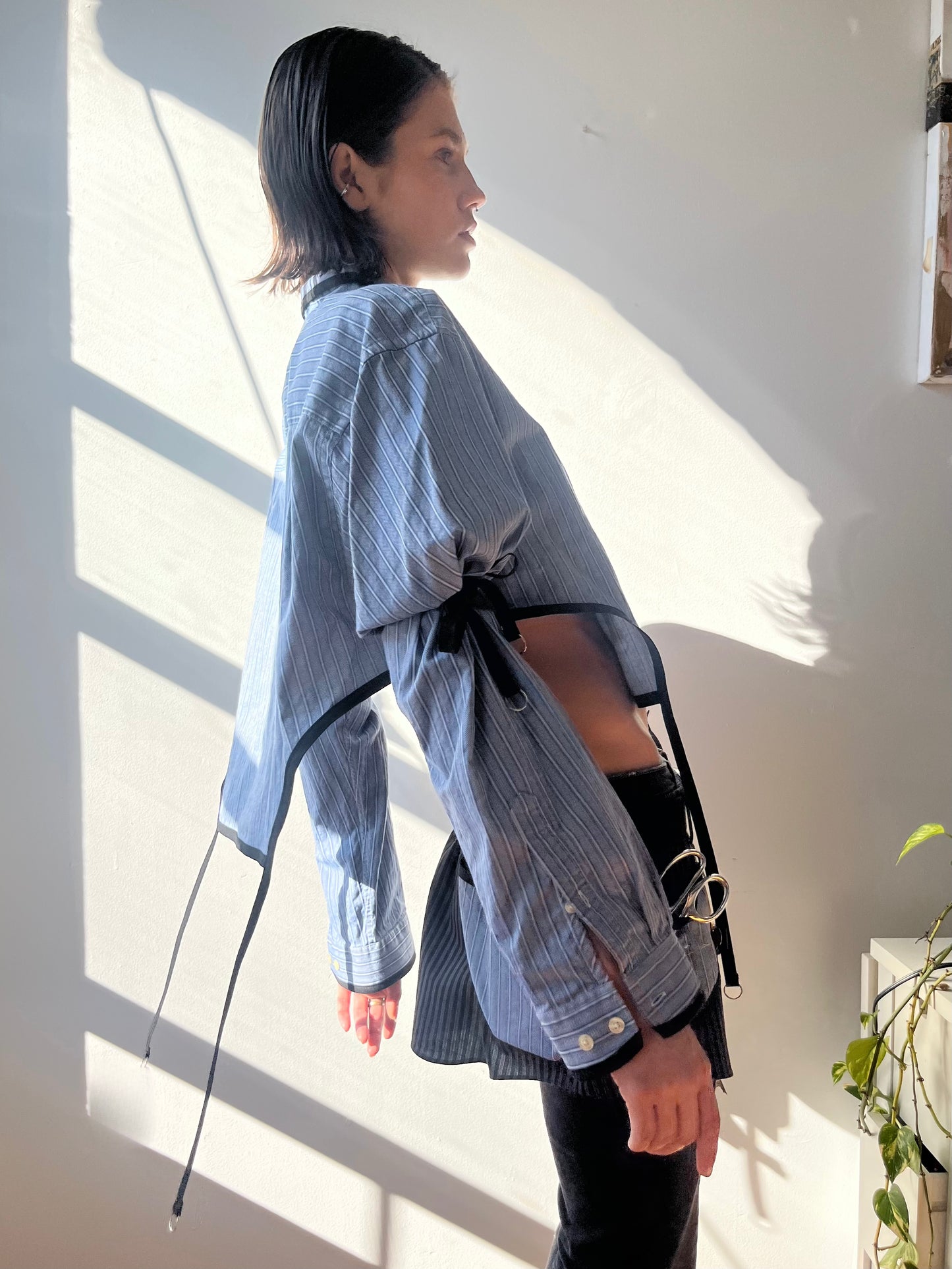 BABY BLUE SUITING TOP