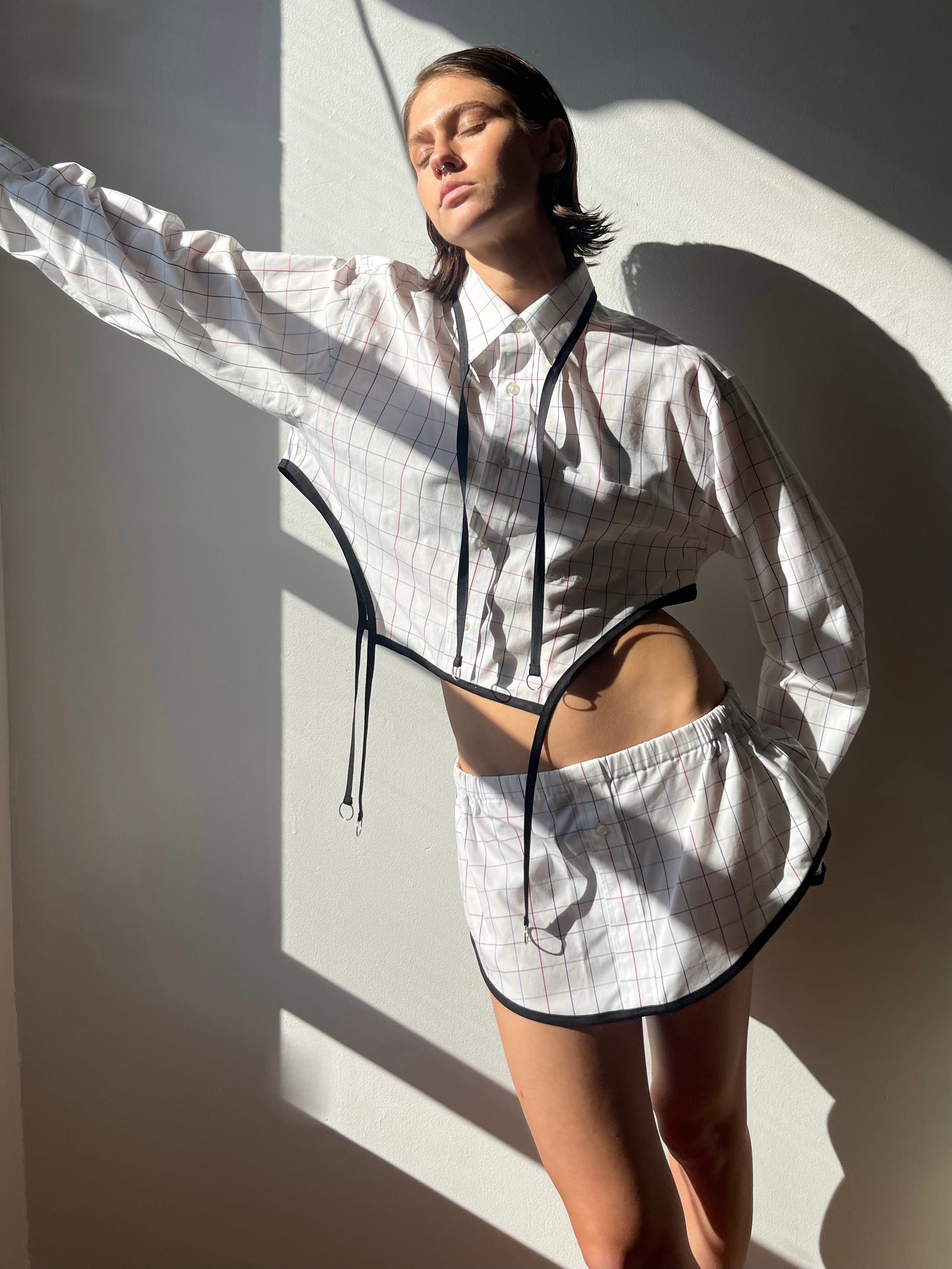 WHITE SUITING SET TOP