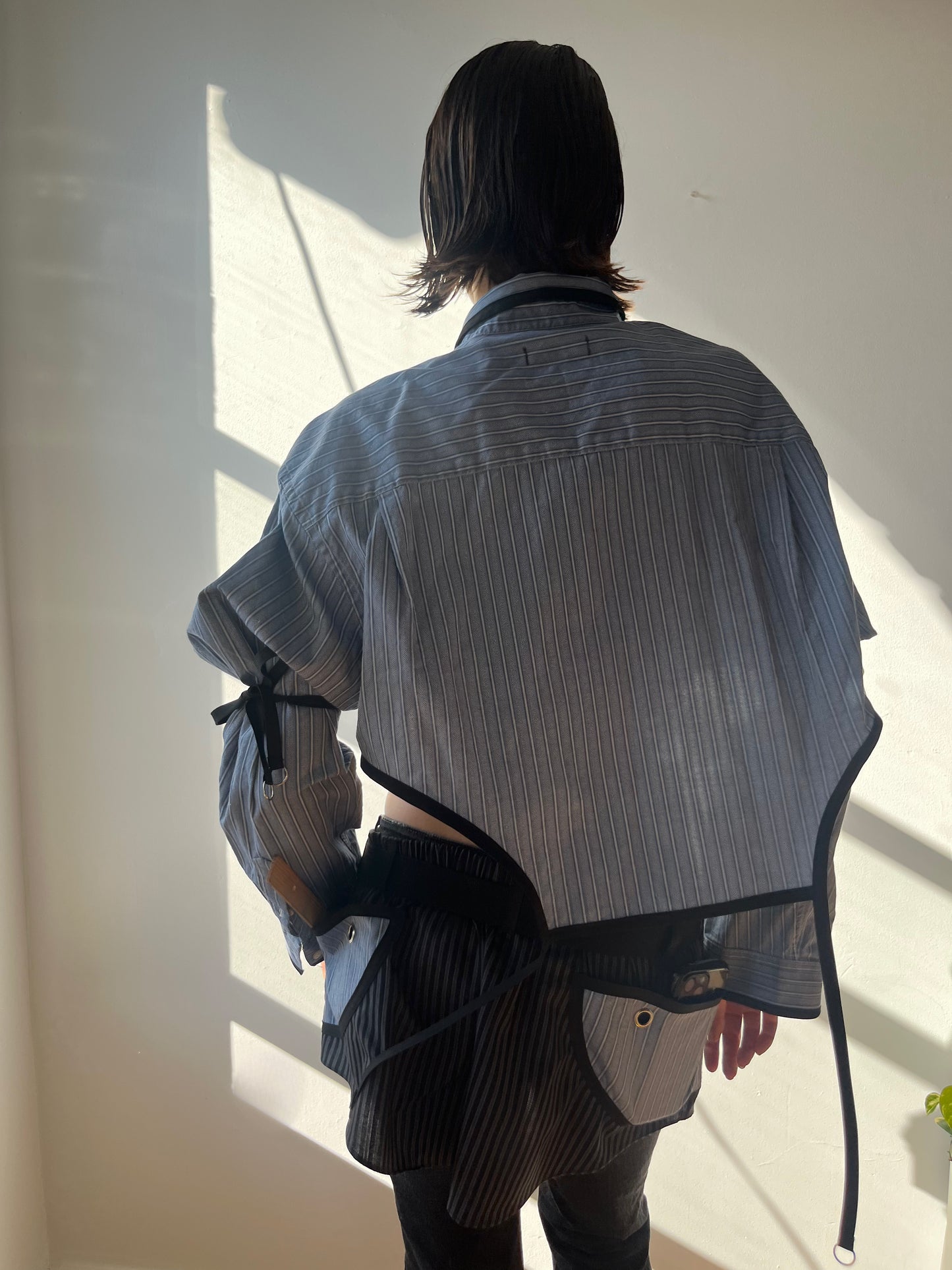 BABY BLUE SUITING TOP