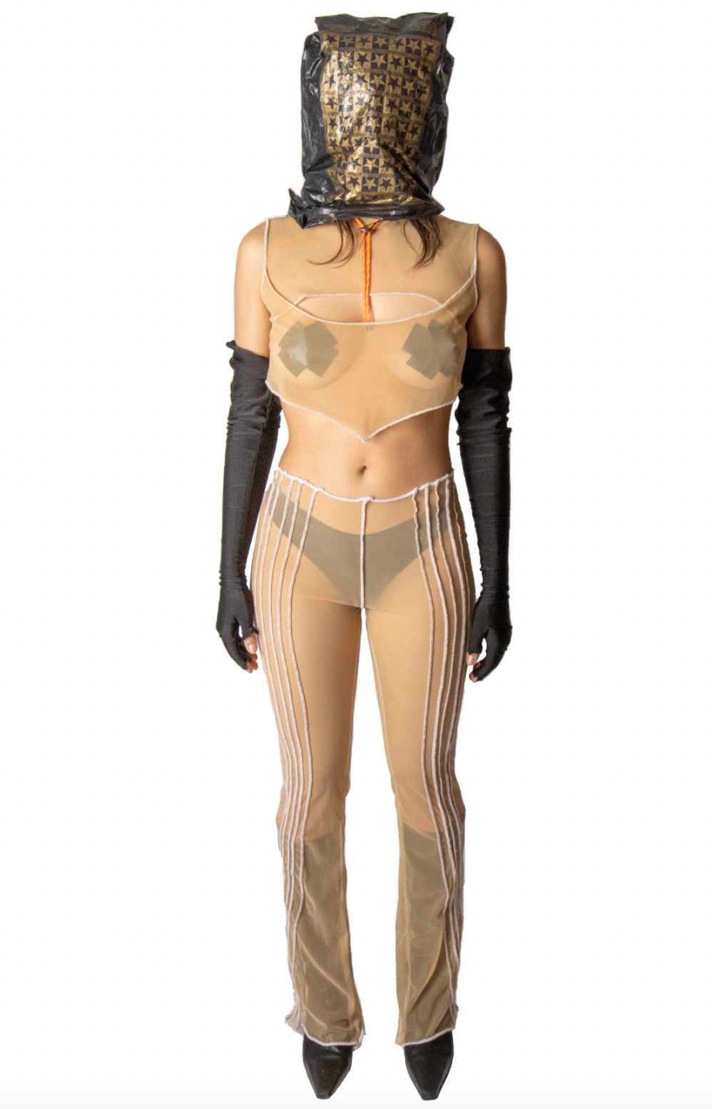 Nude Mesh Pants