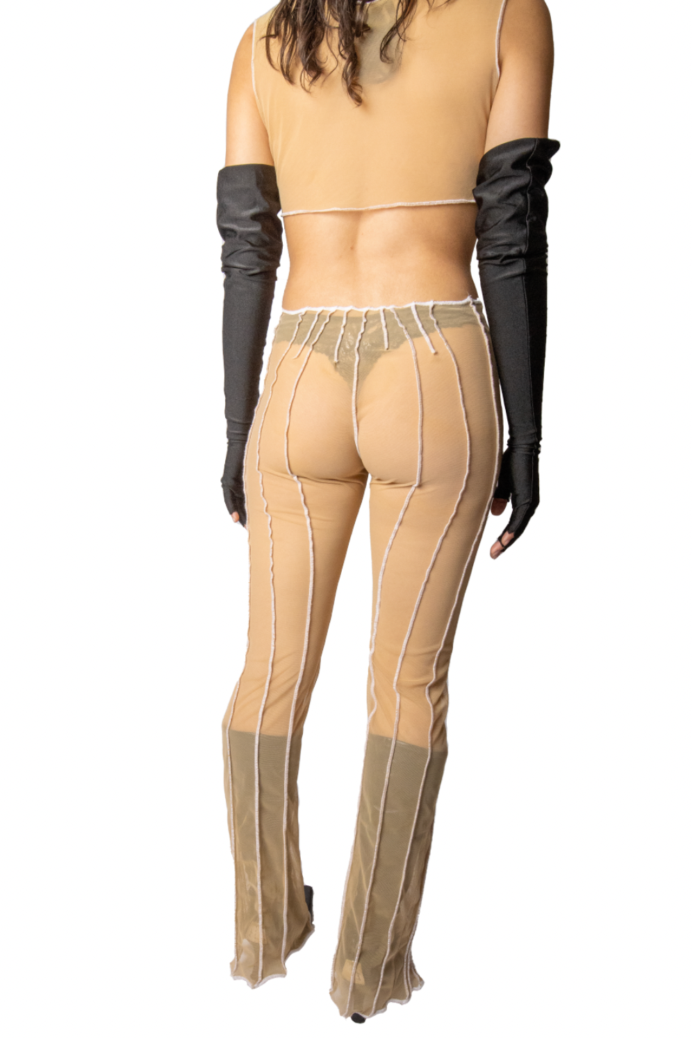 Nude Mesh Pants