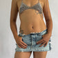 DENIM CURL SKIRT