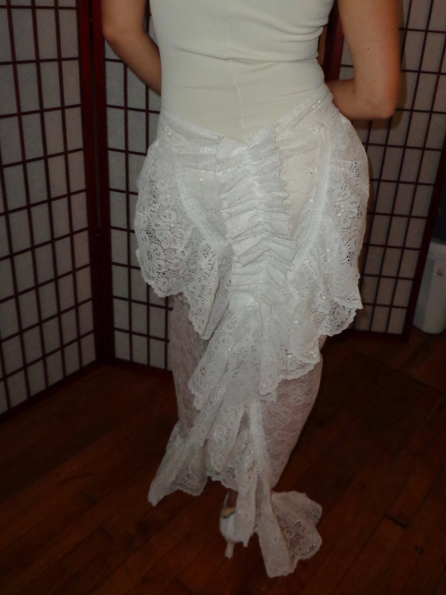 1/1 RUCHED LACE