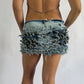 DENIM CURL SKIRT