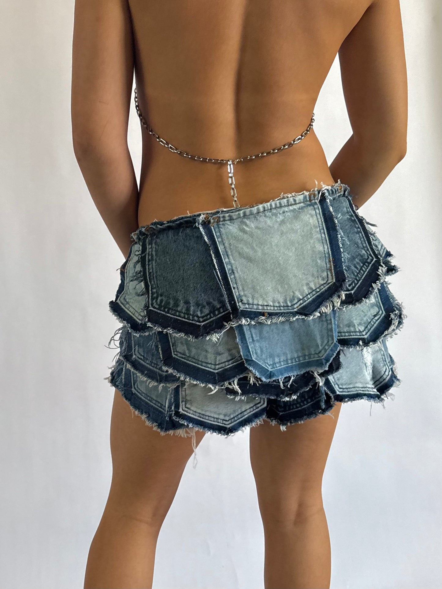 DENIM POCKET SKIRT