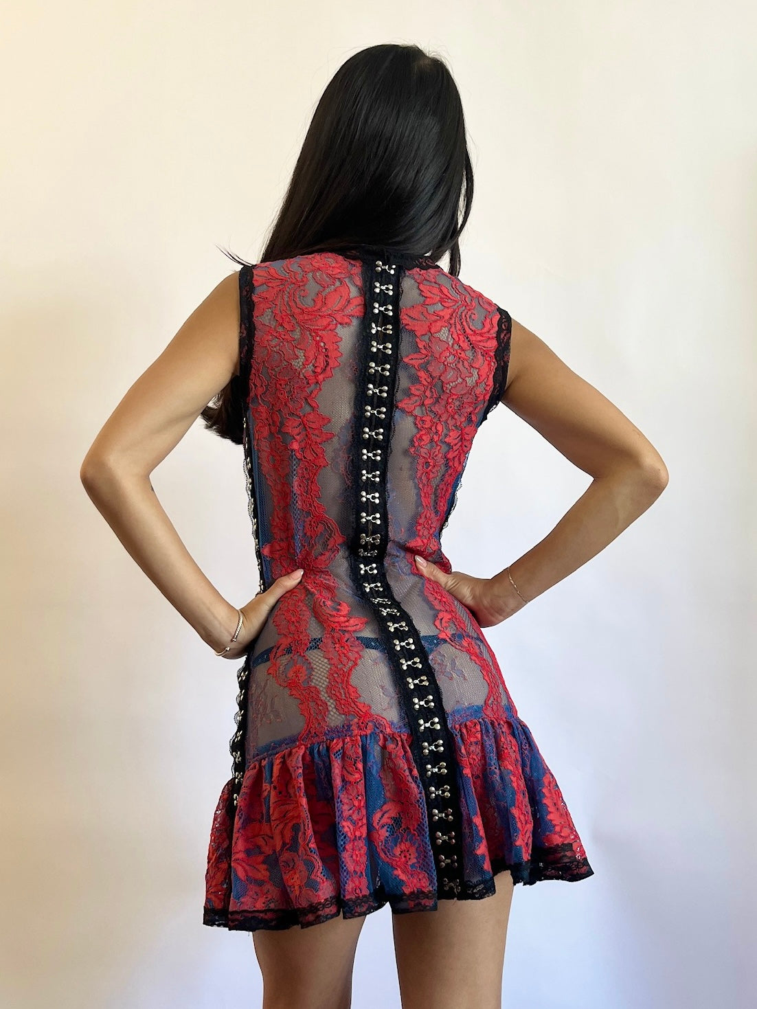 2-TONE LACE DRESS