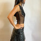 1/1 SHEER MESH APPLIQUÉ TOP
