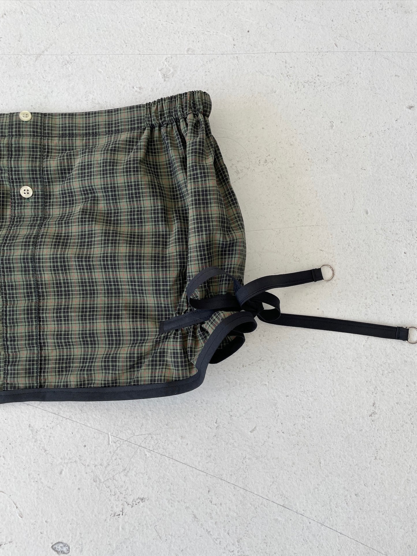 OLIVE SUITING SKIRT