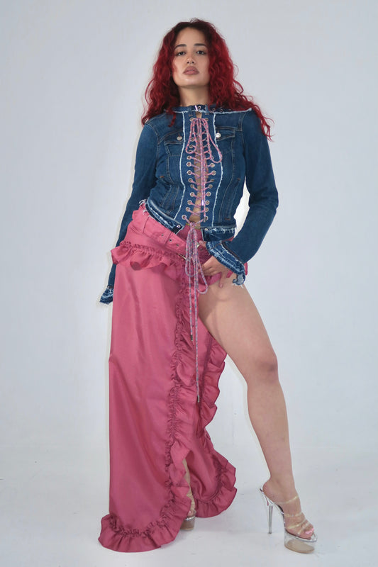 PINK FRILLS SKIRT