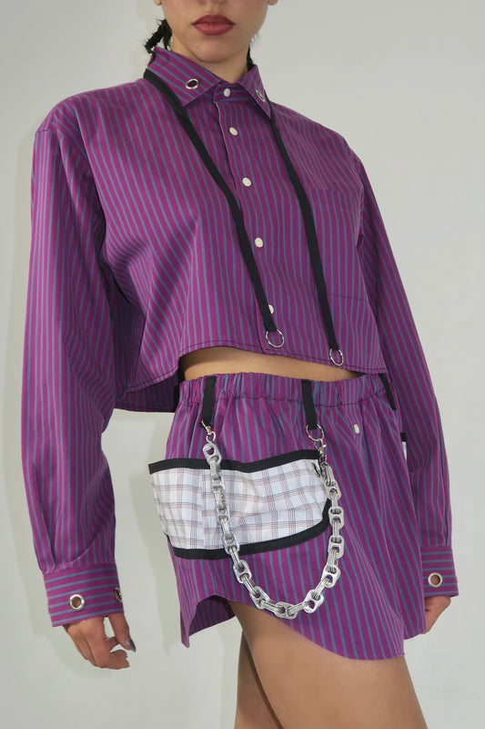 GRAPE SODA SUITING SKIRT