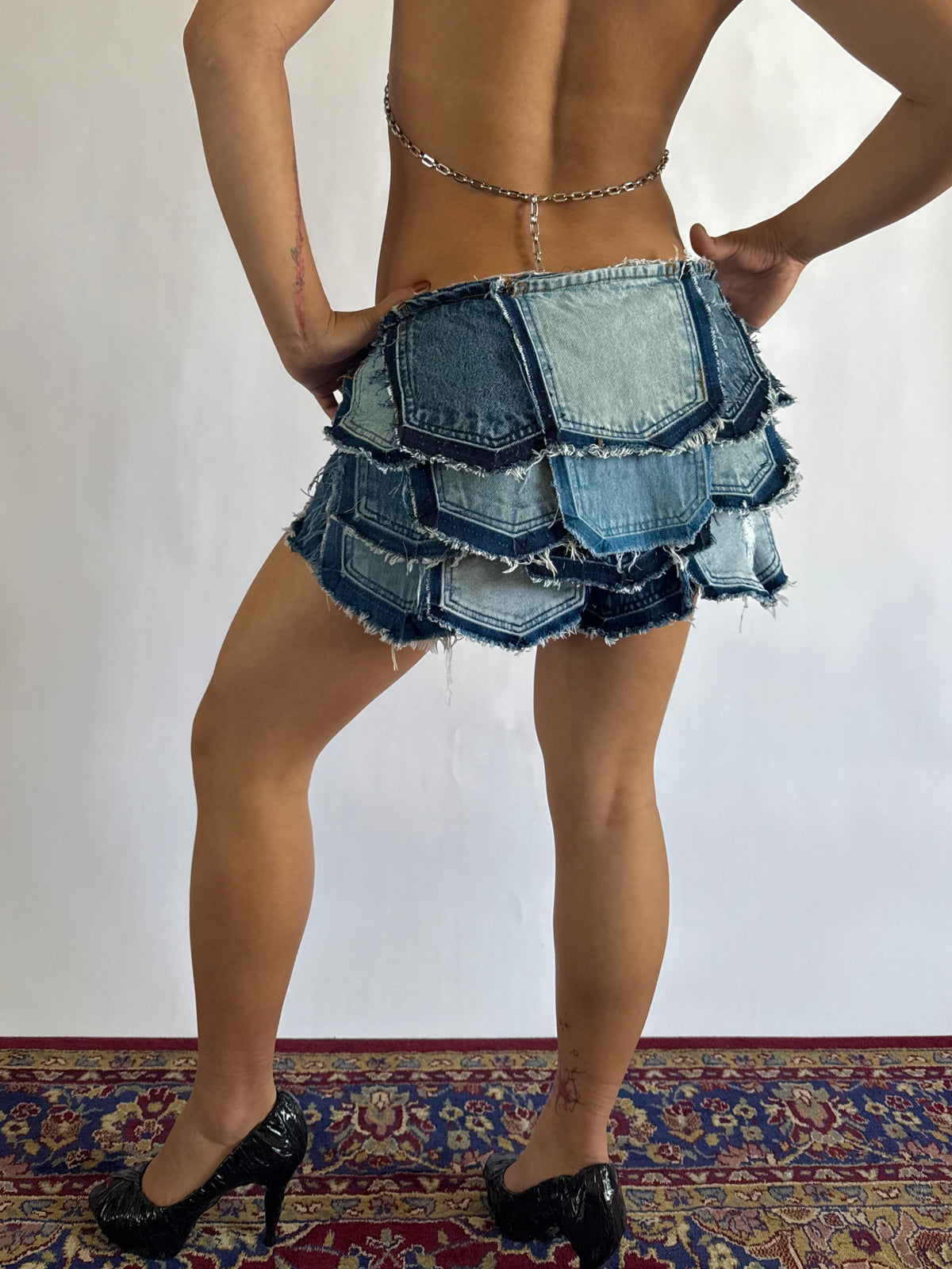 DENIM POCKET SKIRT