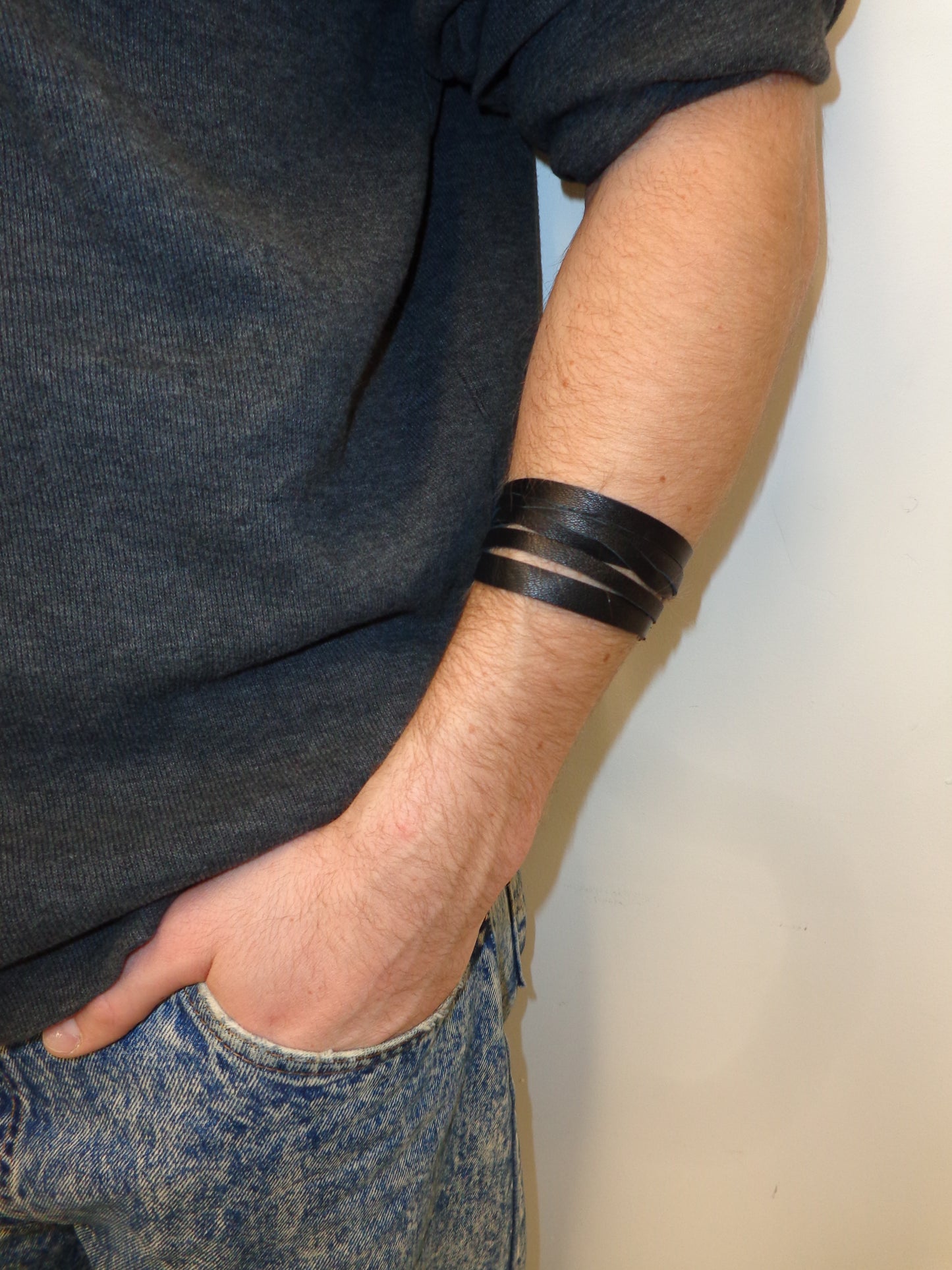 SCRAP LEATHER CUFF 7