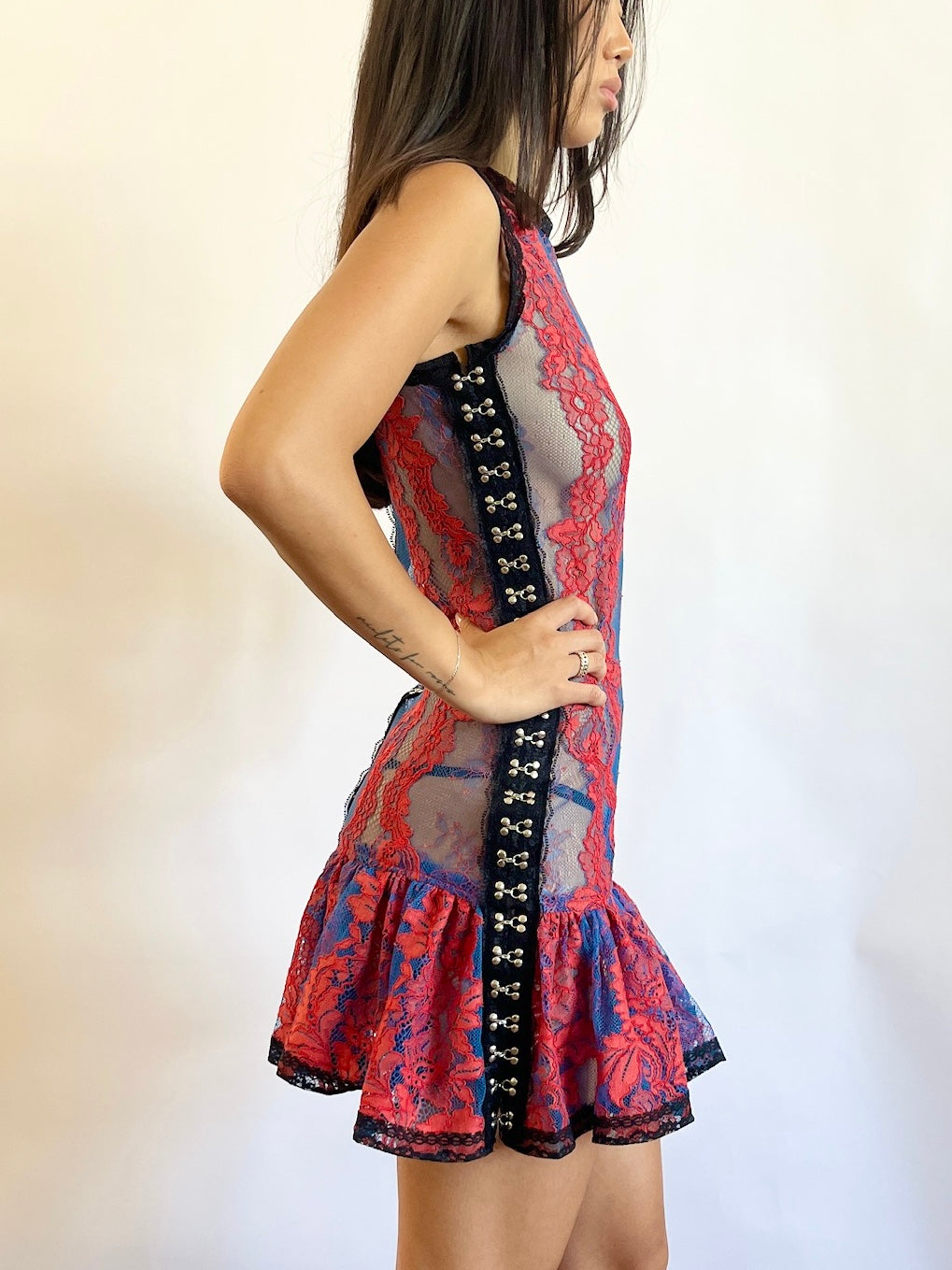 2-TONE LACE DRESS